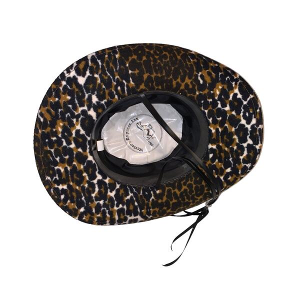 Western Express, Inc. Cowgirl Cheetah Leopard Animal Print Hat 6 7/8 - Picture 4 of 12